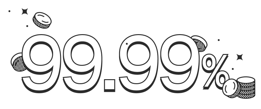 99.99% uptime indicator